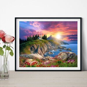 Majestic Gorgeous Landscape Fantasy Art‎ Oil Painting Print